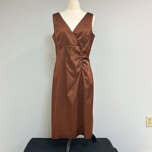 Donna Ricco New York Sleeveless Brown Dress, Size 12